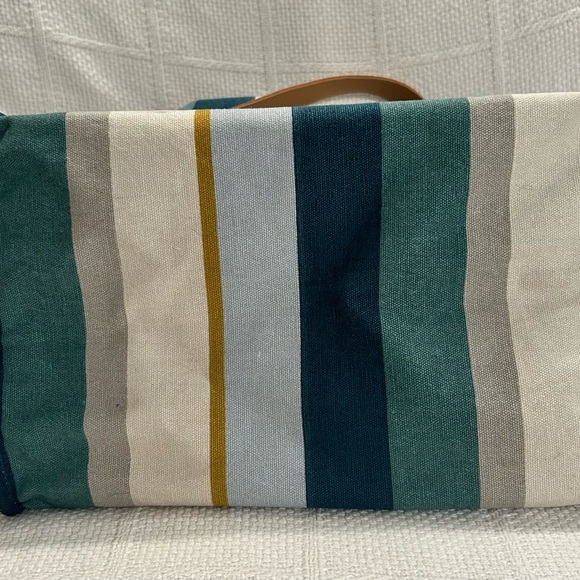 FEED Project Coastal Striped Canvas Tote Bag - Picture 10 of 11
